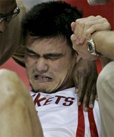 Yao Ming out for the season with a stress fracture