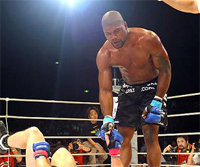 UFC 71 winner is "Rampage" Jackson, defeating Liddell TKO